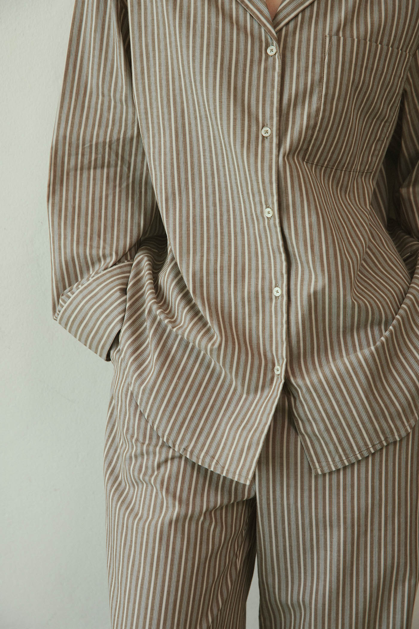 Notched Collar Oversized Shirt