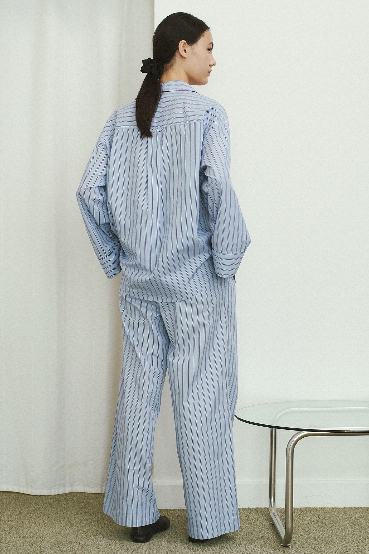 Notched Collar Oversized Shirt