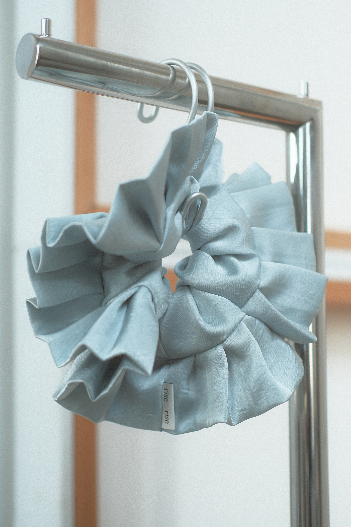 Pleated Crepe Sateen Oversized Scrunchie