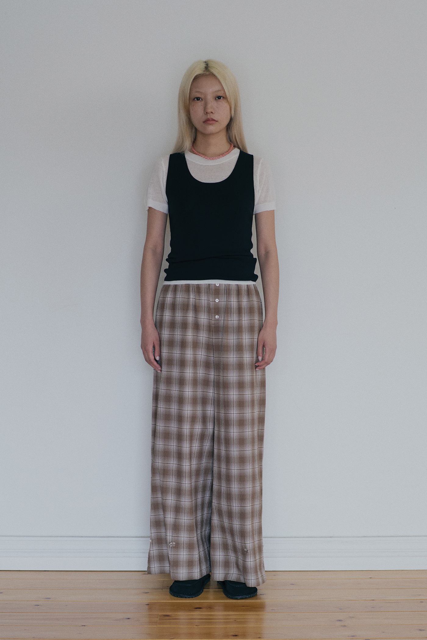 Checked Oversized Pants