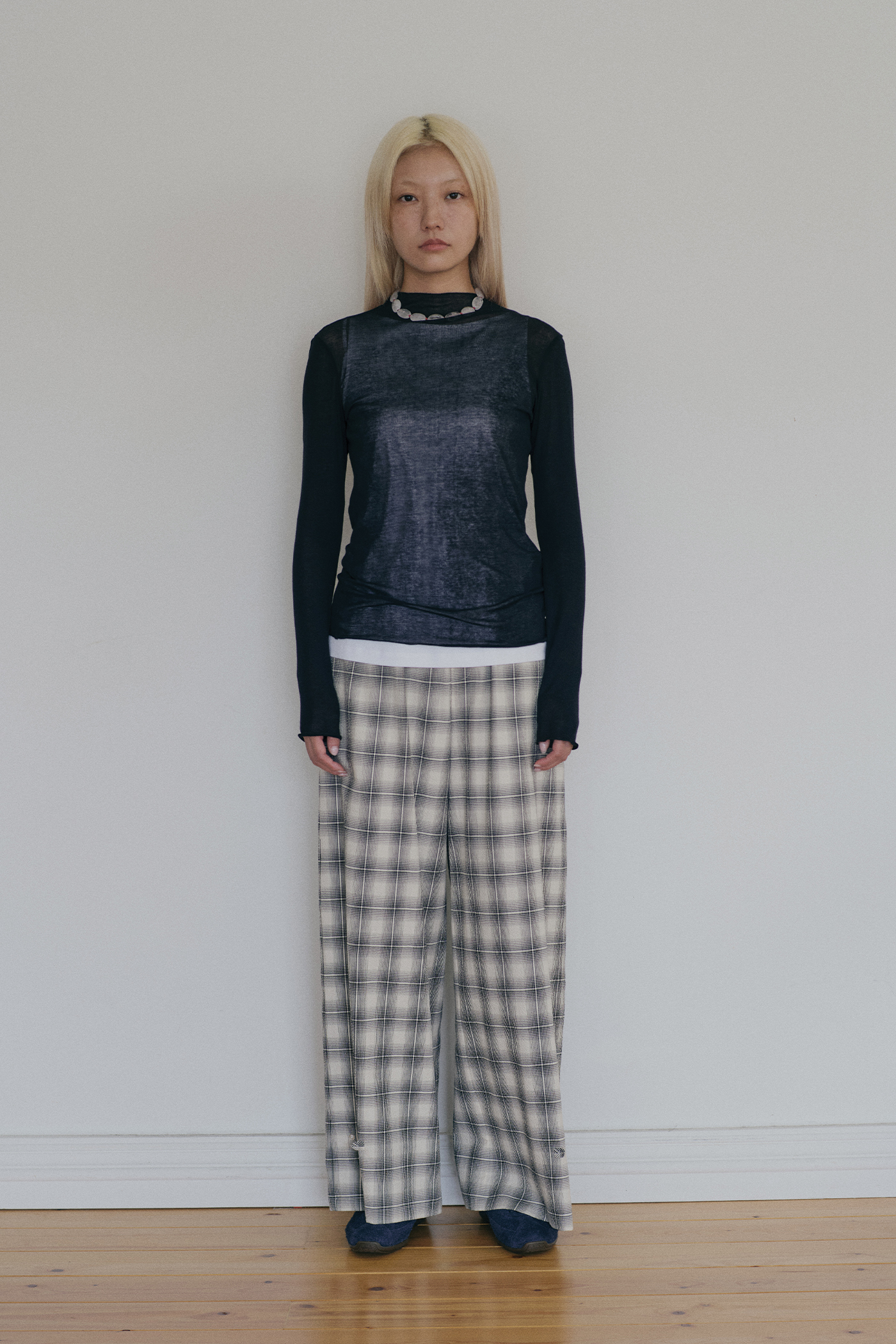 Checked Oversized Pants