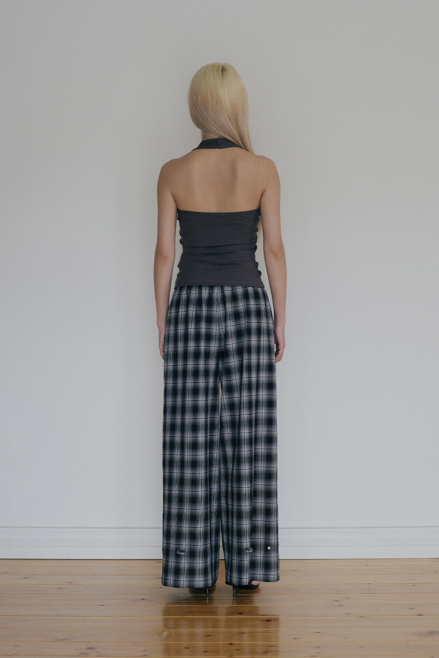 Checked Oversized Pants