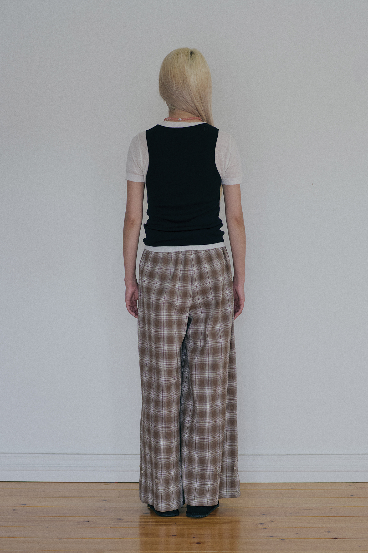 Checked Oversized Pants