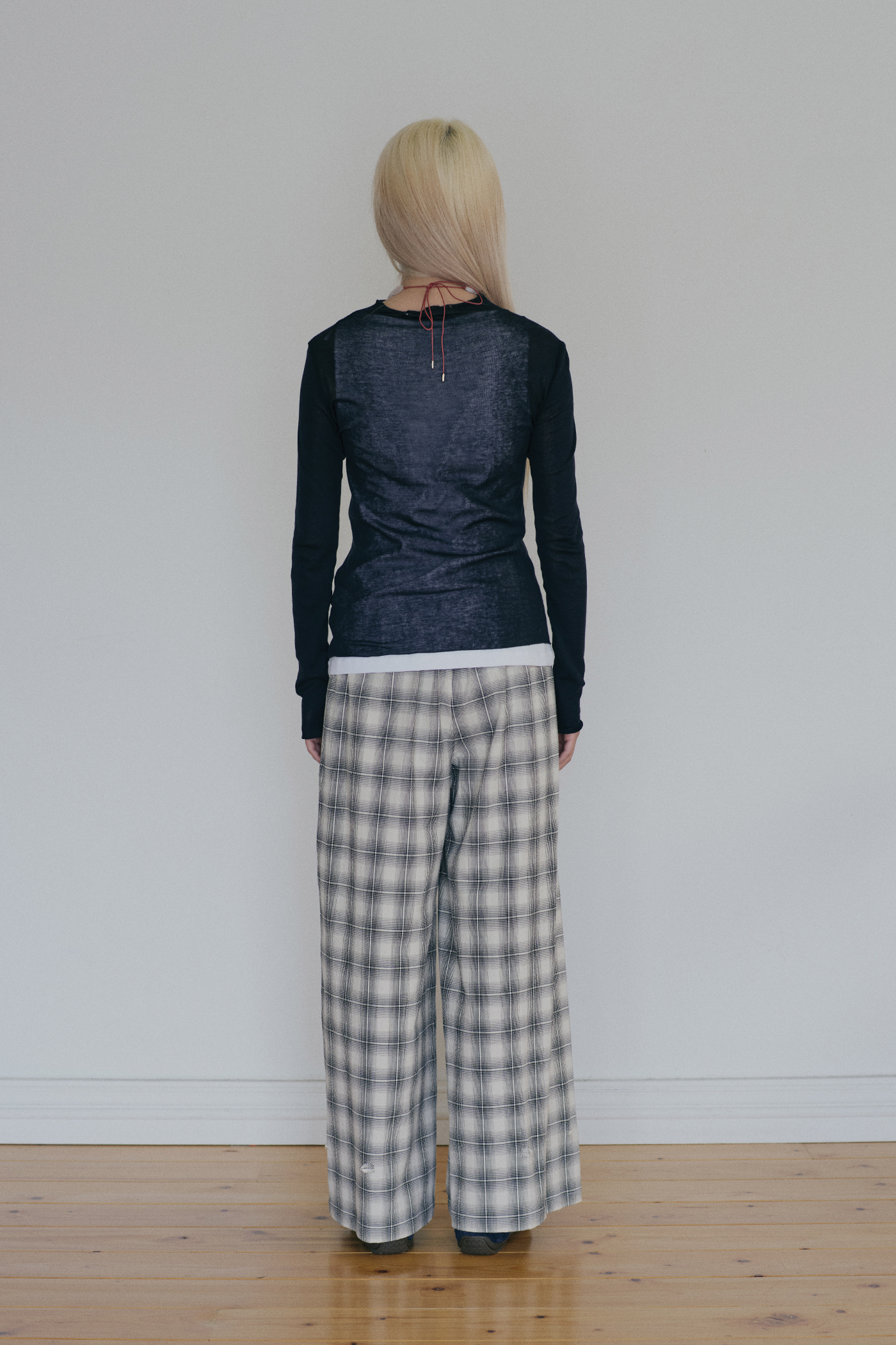 Checked Oversized Pants