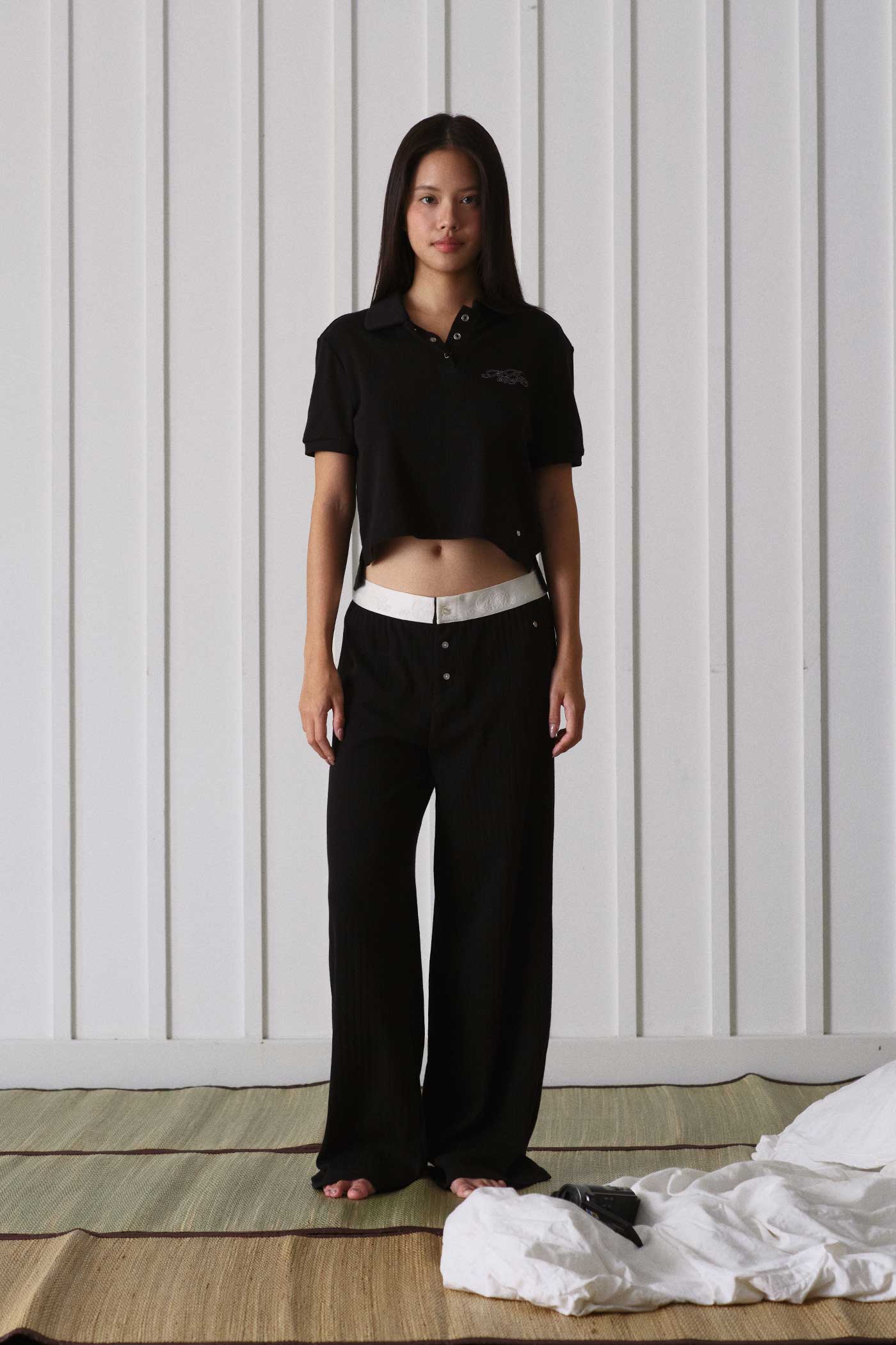 Pointelle Polo Shirt