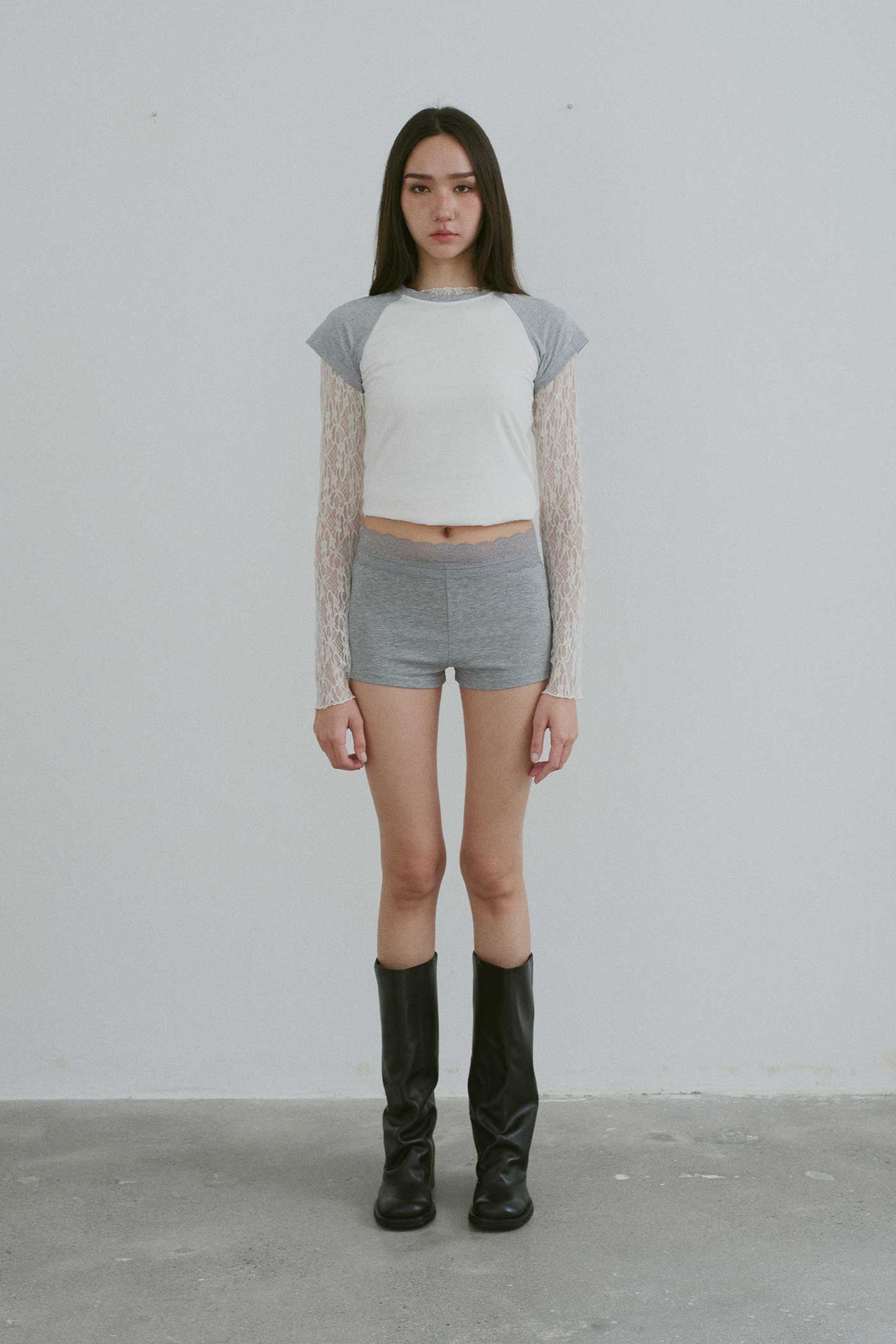 Lace Trim Micro Shorts