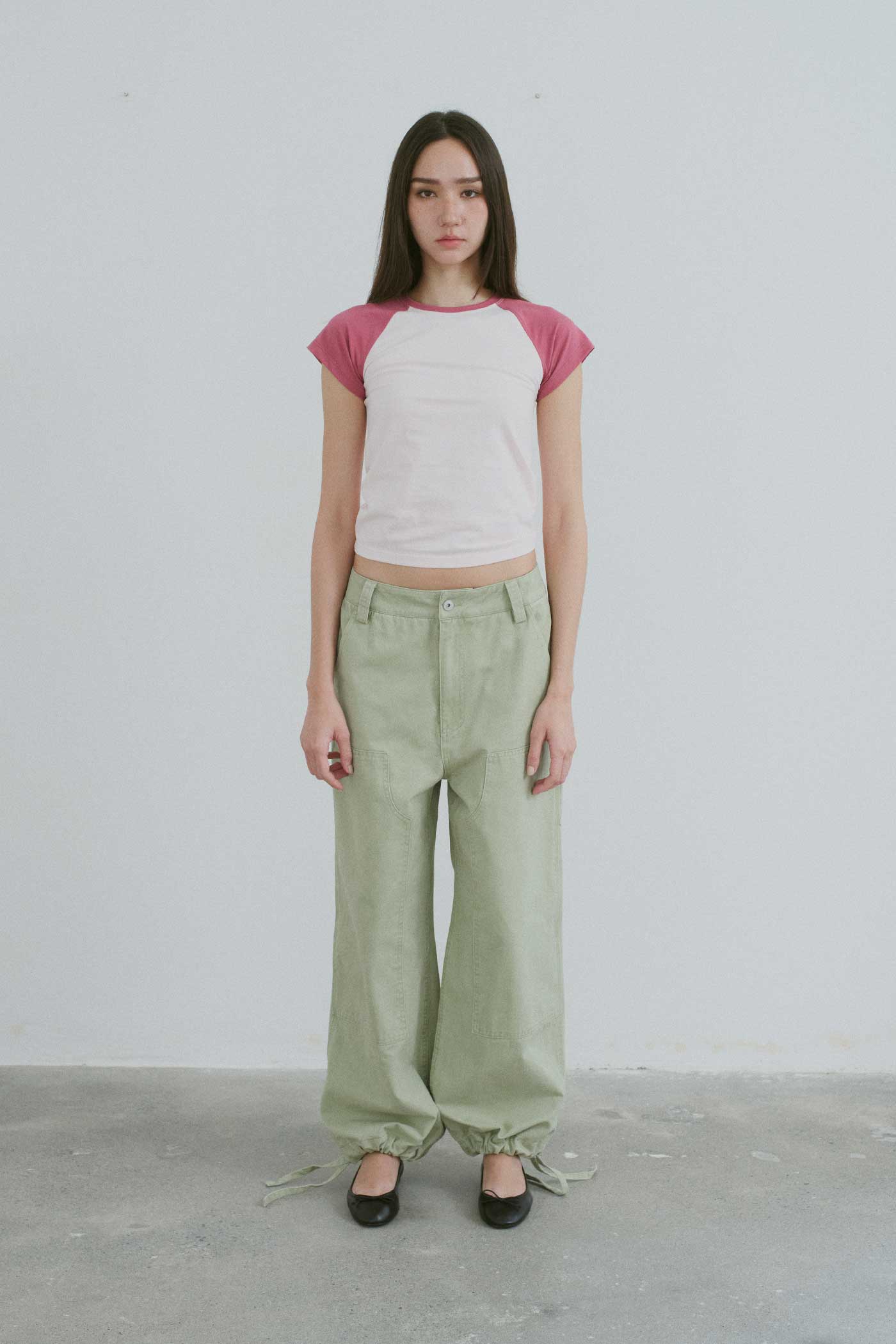 Drawstring Hem Utility Pants