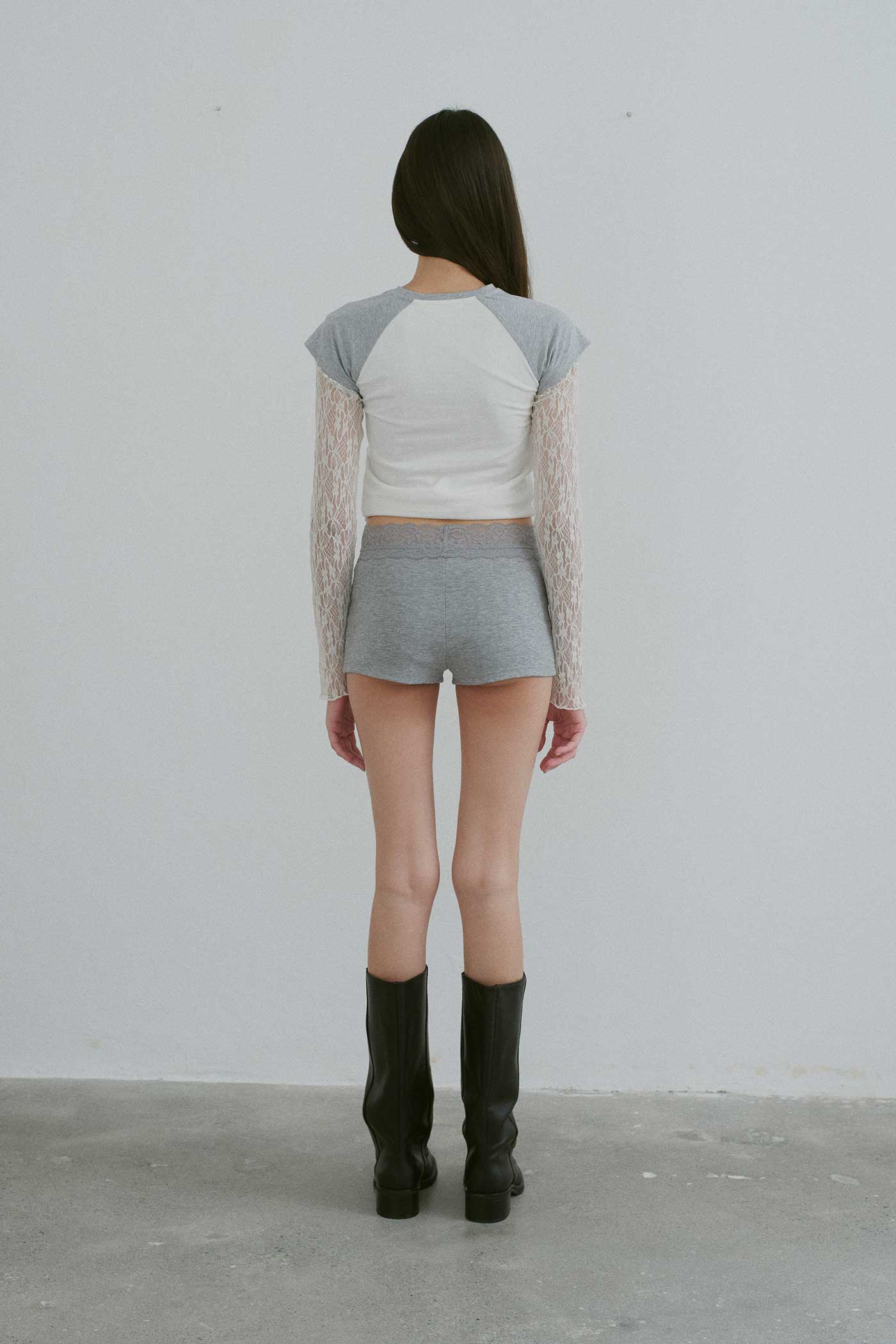 Lace Trim Micro Shorts