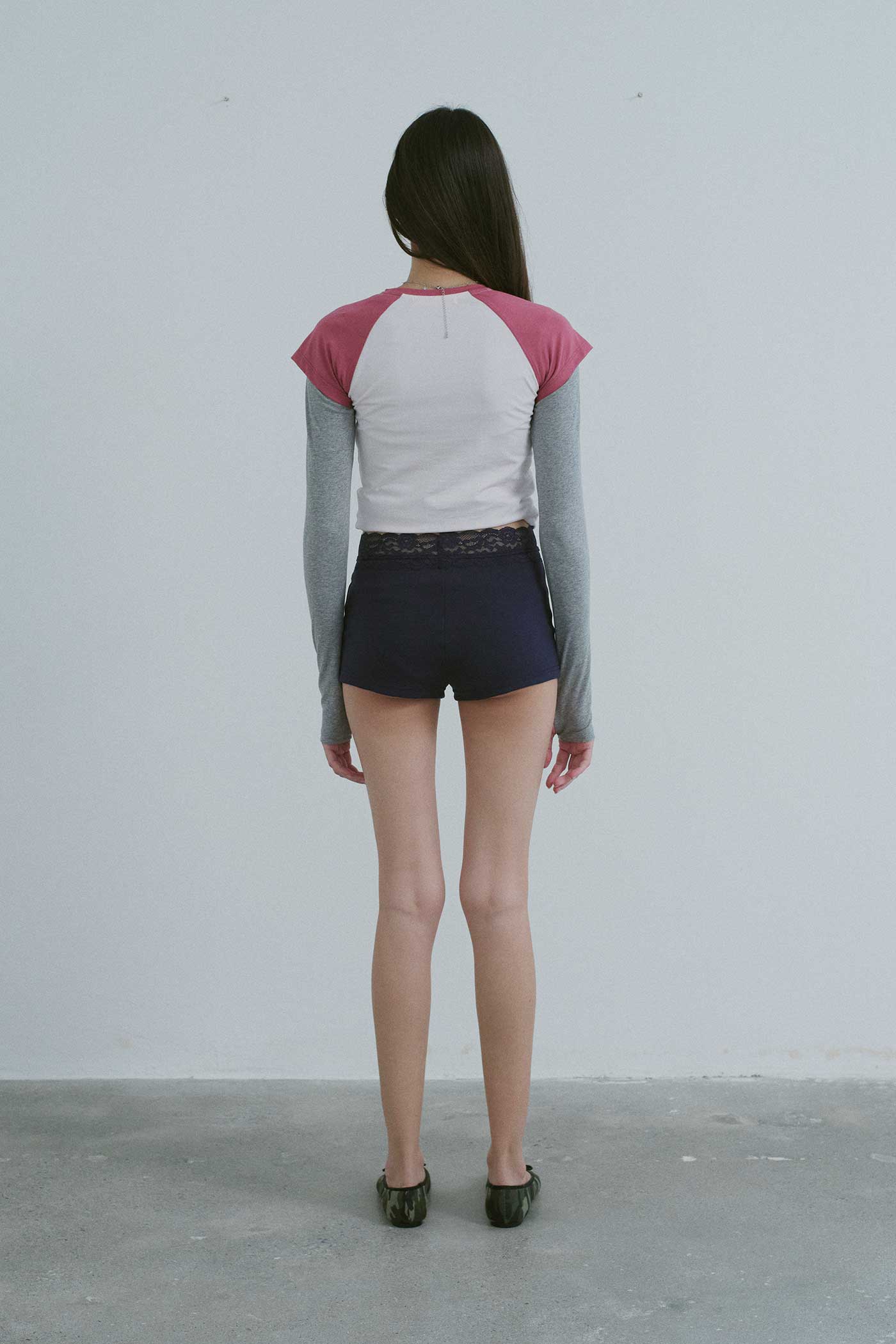 Lace Trim Micro Shorts